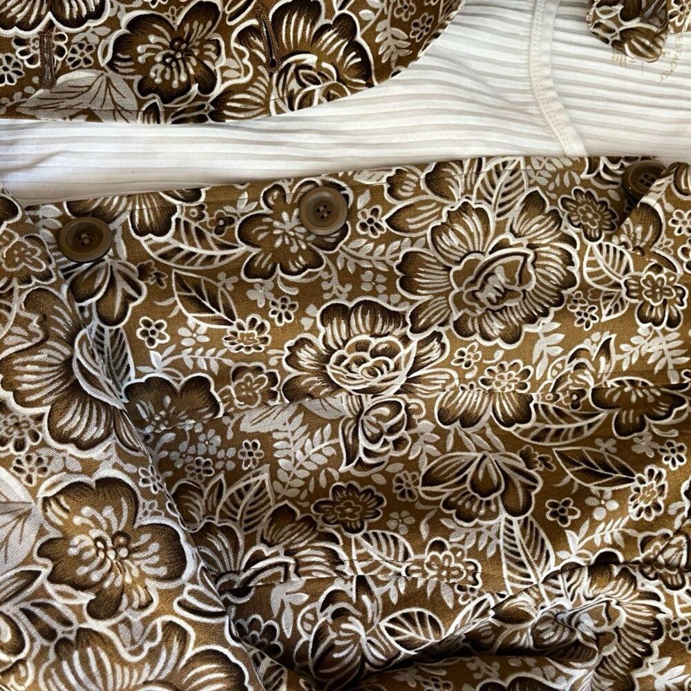 Vintage 90s requirements brown floral